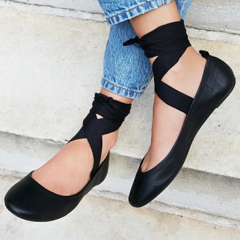 Free people degas wrap ballet flats - Picture 2 of 5